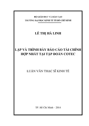 Luận văn lập và trình bày báo cáo tài chính hợp nhất tại tập đoàm cotec