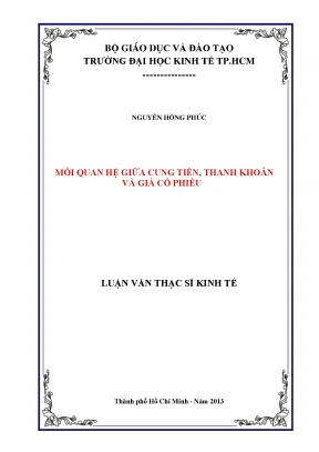 Luận văn mối quan hệ giữa cung tiền thanh khoản và giá cổ phiếu
