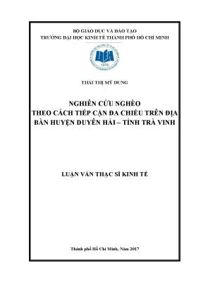 Luận văn nghiên cứu nghèo theo cách tiếp cận đa chiều trên địa bàn huyện duyên hải tỉnh trà vinh