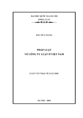 Pháp luật về công ty luật ở việt nam