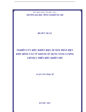 Nghiên cứu điều khiển điện áp máy phát điện kiểu đóng cắt từ kháng sử dụng năng lượng gió dựa trên điều khiển mờ