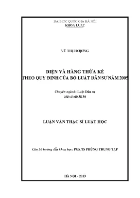 Diện và hàng thừa kế theo quy định của bộ luật dân sự năm 2005