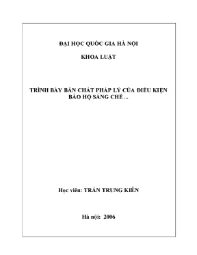 Điều kiện bảo hộ sáng chế trong pháp luật việt nam