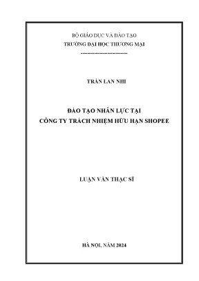 Luận văn đào tạo nhân lực tại công ty tnhh shopee