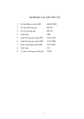 Đại lý thương mại theo luật thương mại 2005