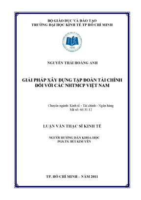 Luận văn giải pháp xây dựng tập đoàn tài chính đối với các nhtmcp việt nam