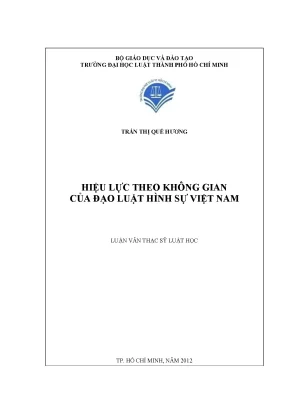 Hiệu lực theo không gian của đạo luật hình sự việt nam