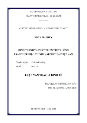 Luận văn hình thành và phát triển thị trường trái phiếu hiệu chỉnh lạm phát tại việt nam