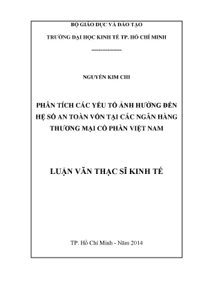 Luận văn phân tích các yếu tố ảnh hưởng đến hệ số an toàn vốn tại các ngân hàng tmcp việt nam
