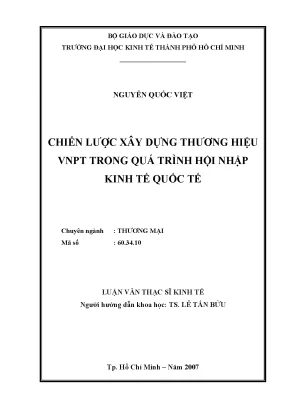 Luận văn chiến lược xây dựng thương hiệu vnpt trong quá trình hội nhập kinh tế quốc tế