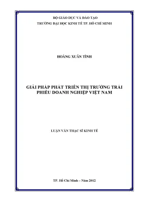 Luận văn giải pháp phát triển thị trường trái phiếu doanh nghiệp việt nam