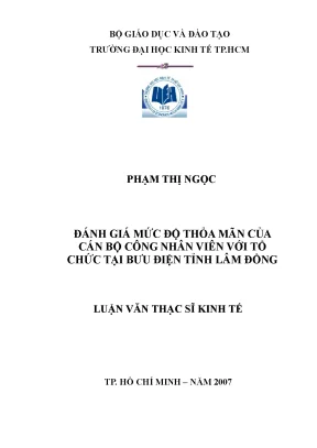 Luận văn đánh giá mức độ thỏa mãn của cán bộ công nhân viên với tổ chức tại bưu điện tỉnh lâm đồng