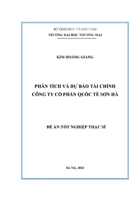Luận văn phân tích và dự báo tài chính công ty cổ phần quốc tế sơn hà