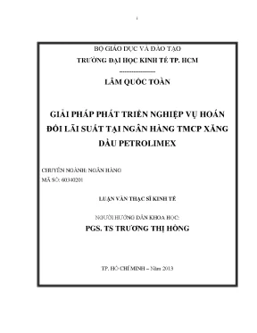 Luận văn giải pháp phát triển nghiệp vụ hoán đổi lãi suất tại ngân hàng tmcp xăng dầu petrolimex