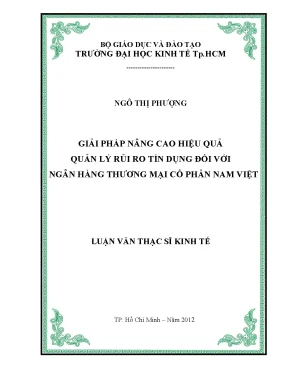 Luận văn giải pháp nâng cao hiệu quả quản lý rủi ro tín dụng đối với ngân hàng thương mại cổ phần nam việt
