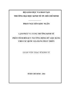Luận văn lạm phát và tăng trưởng kinh tế phân tích hồi quy ngưỡng động dữ liệu bảng cho các quốc gia đang phát triển