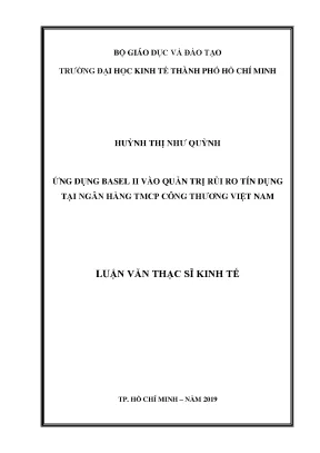 Luận văn ứng dụng basel ii vào quản trị rủi ro tín dụng tại ngân hàng tmcp công thương việt nam