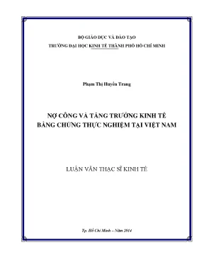Luận văn nợ công và tăng trưởng kinh tế bằng chứng thực nghiệm tại việt nam