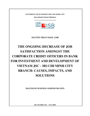 Luận văn the ongoing decrease of job satisfaction amongst the corporate credit officers in bank for investment and development of vietnam jsc ho chi minh city branch