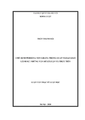 Chế định persona non grata trong luật ngoại giao lãnh sự