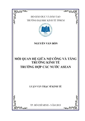 Luận văn mối quan hệ giữa nợ công và tăng trưởng kinh tế trường hợp các nước asean