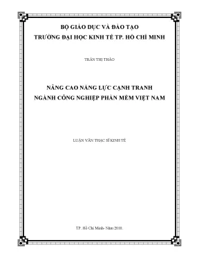 Luận văn nâng cao năng lực cạnh tranh ngành công nghiệp phần mềm việt nam