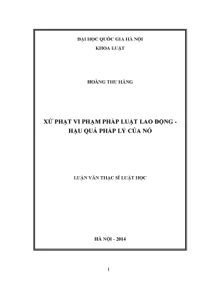 Xử phạt vi phạm pháp luật lao động và hậu quả pháp lý của nó