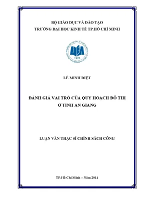 Luận văn đánh giá vai trò quy hoạch đô thị ở tỉnh an giang