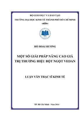 Luận văn một số giải pháp nâng cao giá trị thương hiệu bột ngọt vedan