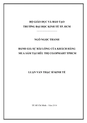 Luận văn đánh giá sự hài lòng của khách hàng mua sắm tại siêu thị co opmart tp hcm