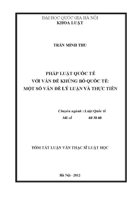 Pháp luật quốc tế với vấn đề khủng bố quốc tế