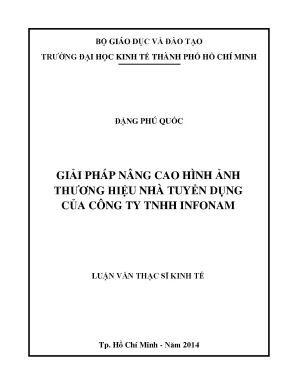 Luận văn giải pháp nâng cao hình ảnh thương hiệu nhà tuyển dụng của công ty trách nhiệm hữu hạn infonam