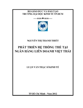 Luận văn phát triển hệ thống thẻ tại ngân hàng liên doanh việt nam