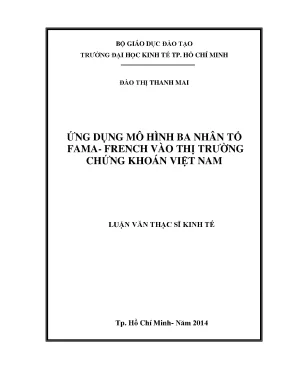 Luận văn ứng dụng mô hình ba nhân tố fama french vào thị trường chứng khoán việt nam