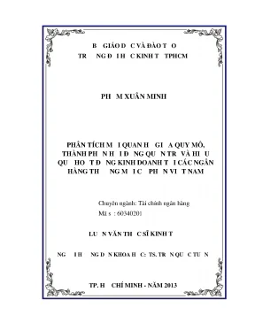 Luận văn phân tích mối quan hệ giữa quy mô thành phần hội đồng quản trị và hiệu quả hoạt động kinh doanh tại các ngân hàng thương mại cổ phần việt nam