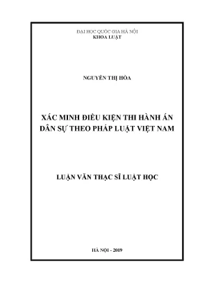 Xác minh điều kiện thi hành án dân sự theo pháp luật việt nam