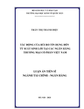 Tác động của rủi ro tín dụng đến tỷ suất sinh lời tại các ngân hàng thương mại cổ phần việt nam