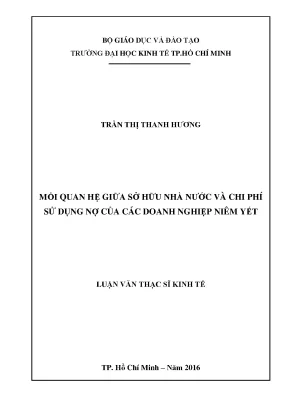 Luận văn mối quan hệ giữa sở hữu nhà nước và chi phí sử dụng nợ của các doanh nghiệp niêm yết