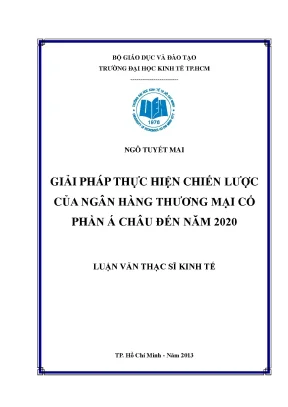 Luận văn giải pháp thực hiện chiến lược của ngân hàng thương mại cổ phần á châu đến năm 2020