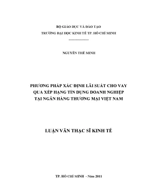 Luận văn phương pháp xác định lãi suất cho vay qua xếp hạng tín dụng doanh nghiệp tại ngân hàng thương mại việt nam