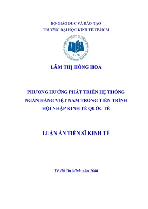 Luận văn phương hướng phát triển hệ thống ngân hàng việt nam trong tiến trình hội nhập kinh tế quốc tế