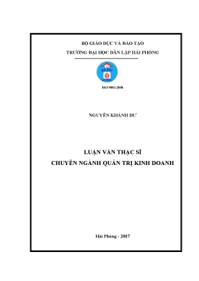 Luận văn thạc sĩ quản trị rủi ro đối với hàng hóa xuất nhập khẩu tại cục hải quan hải phòng