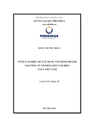Nâng cao hiệu quả sử dụng vốn kinh doanh tại công ty cổ phần dây cáp điện taya việt nam