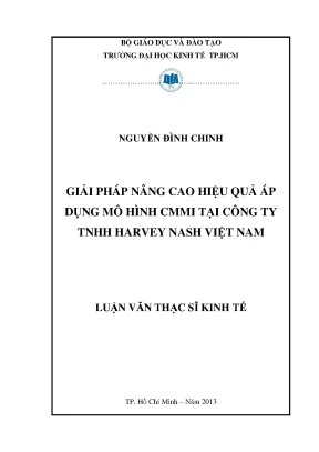 Luận văn giải pháp nâng cao hiệu quả áp dụng mô hình cmmi tại công ty tnhh harvey nash việt nam