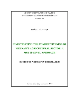 Luận văn investigating the competitiveness of vietnams agricultural sector a multi level approach