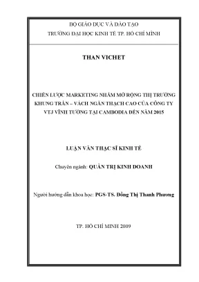 Luận văn chiến lược marketing nhằm mở rộng thị trường khung trần vách ngăn thạch cao của công ty vtj vĩnh tường tại cambodia đến năm 2015