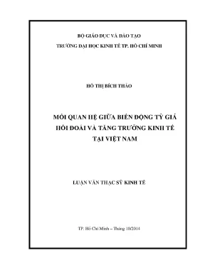 Luận văn mối quan hệ giữa biến động tỷ giá hối đoái và tăng trưởng kinh tế tại việt nam