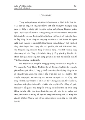 Hoạt động đầu tư tại công ty cổ phần xây dựng hạ tầng sông đà