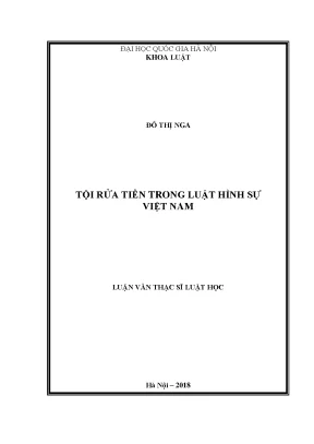 Tội rửa tiền trong luật hình sự việt nam