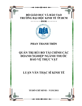 Luận văn quản trị rủi ro tài chính các doanh nghiệp ngành thuốc bảo vệ thực vật